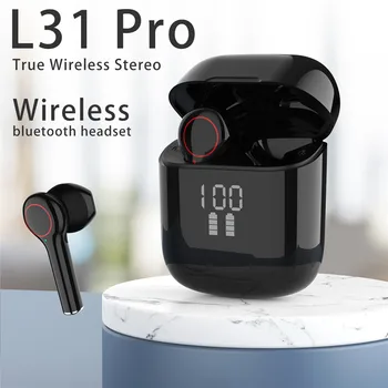 L31 Pro TWS Bluetooth Vezeték nélküli Fülhallgató Sztereó Sport Gaming Headset Vízálló Fülhallgató Mikrofonnal LED Digitális Kijelző
