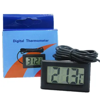 LCD Digitális Hőmérő Akkumulátor Fagyasztó Mini Hőmérő Beltéri Kültéri Elektronikus Hőmérő Érzékelő