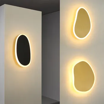 LED dekoráció a falon, Arany, fekete fali lámpa LED-es Nappali Dekor Modern Fali Hálószoba akril fény