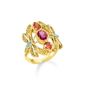 Luxus Vintage Cirkon Női Gyűrű Fényes Kristály Gyűrű a Nők, Lányok Esztétikai Színes Kristály Kerek Ujj Gyűrű, Ékszerek, Ajándék