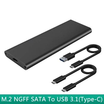 M. 2 SATA Ngff USB 3.1 c-Típusú Ssd Külső Merevlemez Gen2 10Gbps Hordozható szilárdtestalapú Meghajtó, HDD Burkolat Adapter Laptop