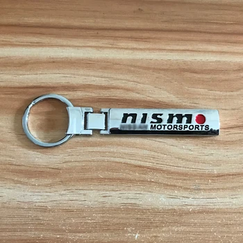 Magas minőségű JDM fém téglatest 3D kétoldalas autó kulcs gyűrű NISMO emblémát nissan gtr qashqai j11 juke kulcstartó tartozékok