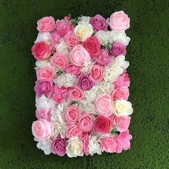 Mesterséges Rose Fal Panelek Fali Dekoráció Otthon Baba Zuhany Hátteret, házassági Évforduló Háttér, Virágos DIY Dekoráció