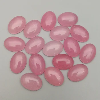 Nagykereskedelmi divat rózsaszín Kő Gyöngyök 13x18MM Ovális alakú kristály TAXI CABOCHON 30db/sok-ékszerek készítése Ingyenes szállítás