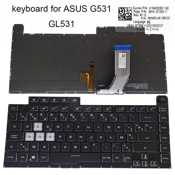 Norvégia Belgium Laptop billentyűzet ASUS ROG Strix G15 G512 G512LI LW G531 GD GU G531G billentyűzetek színes RGB háttérvilágítású V184262BE1
