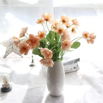 Poppy művirágok selyem hamis virág flores artificiais DIY haza party dekoráció kiegészítők, esküvői flores