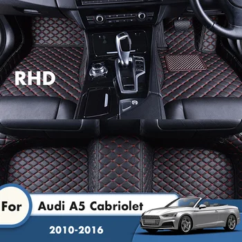 RHD Egyedi Autó Szőnyeg Audi A5 Cabriolet 2016 2015 2014 2013 2012 2011 2010 Autó Stílus Szőnyegek Autó Tartozékok Szőnyegek