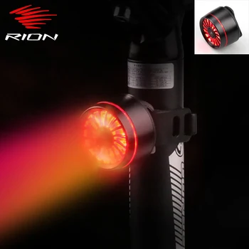 RION Kerékpár-Kerékpáros Lámpa Fék Érzékelő Fény Start/Stop Kerékpár Hátsó lámpa, IP 65 Vízálló LED USB Töltés Tartozékok