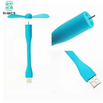 SIANCS Mini Aranyos Hordozható Rugalmas USB Ventilátor Hajlítható cserélhető USB Kütyü, Alacsony energia Powerbank a PC laptop OTG