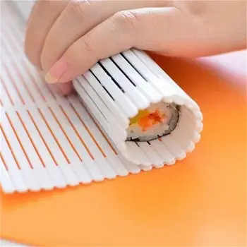 Szilikon Sushi Roller Szőnyeg Mosható, Újrahasználható Sushi Tekercs Penész Mat DIY Japán Étel Rolling Rizs Rolling Készítő Torta Roll Pad