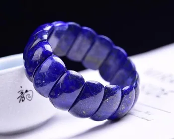 Természetes Afgán lapis lazuli egyetlen kör kezét sor gyöngyök átmérője 24*13*8mm