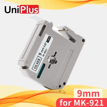UniPlus MK-921 MK921 feliratozógép Kompatibilis Testvér MK 921 Fekete Ezüst Címke Szalagok 9mm a Testvér Címke Nyomtató PT80 PT70