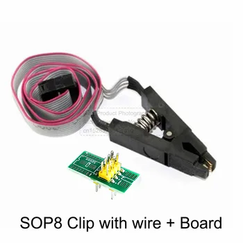 Univerzális Széles, Keskeny Test Égő Chip Klip a Testület Dupont Kit SOP8 Teszt Klip 8Pin BIOS Adapter