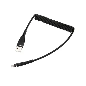 USB-C C Típusú Kábel feszített Spirál Rugó Spirál C-Típusú Férfi Hosszabbító Adatok Szinkronizálása Töltő Vezeték Töltő Kábel Samsung