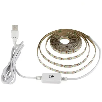 USB-Fokozatmentes Fényerő LED Szalag Lámpa DC5V SMD5050 SMD2835 60Leds/m TV Háttérvilágítás DIY Rugalmas Kötél, Szalag, Lámpák