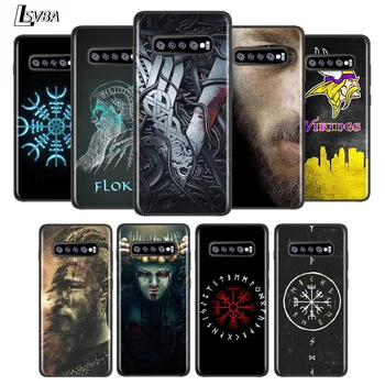 vikingek Ragnar Samsung Galaxy Note 20 10 9 8 S21 S10 S10E S9 S8 S7 Ultra Lite Pro Plus 5G Fekete szilikon Telefon Esetében