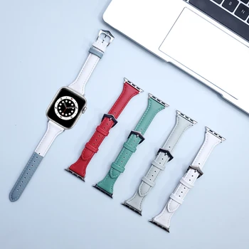 Watchband Apple Nézni 40mm 38mm Slim Band Karkötő correa Az iWatch Sorozat 7 1 2 3 4 5 6 SE 44mm 42mm Bőr Szíj Nő