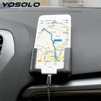 YOSOLO Állítható Szélesség Többfunkciós Kocsi mobiltelefon Jogosultja öntapadó GPS Kijelző Tartó Autó Belső Tartozékok
