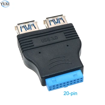 YuXi Dual Port USB 3.0, hogy az Alaplap Alaplap Belső 20pin Fejléc Adapter 20-csapok 2 USB Női