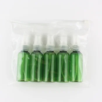 Zöld Utazási Méretű Palack Set Kozmetikai Csomagolás, 6pc/Set Műanyag Utazási Üveg Szett 50ml Spray Köd Üveg Edénybe egy Táska