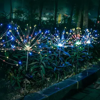 ÚJ LED String Fény Garland Napelemes Kerti Fű Globe Pitypang Lámpa Tündér Esküvői Karácsonyi Dekorációs Nyaralás