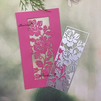 Új Rózsa virág háttér fémforgácsolási Meghal DIY Scrapbooking Album Papír Kártyák Dekoratív Kézműves Dombornyomás Meghalni Darabok